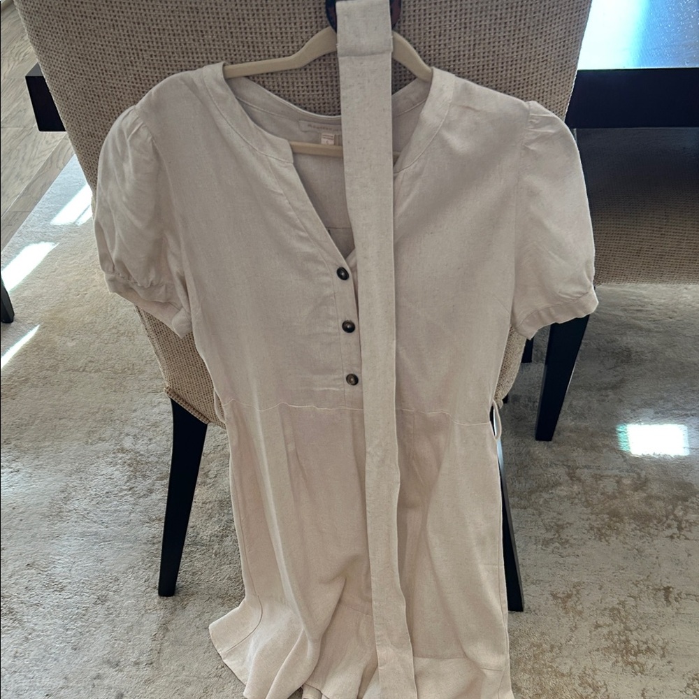 Monteau Cream Asymmetrical Dress